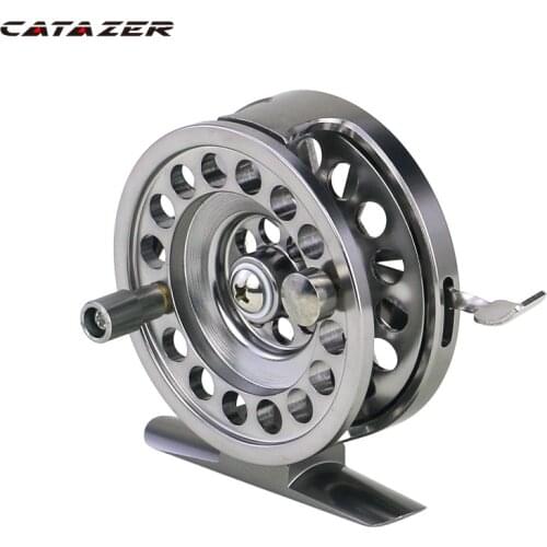 Fly Reel Large Arbor Aluminum Fly Fishing Reel Hand-Cnanged Fly Reel 50 60mm Gear Ratio 1:1 Fishing Tackle Fishing Wheel