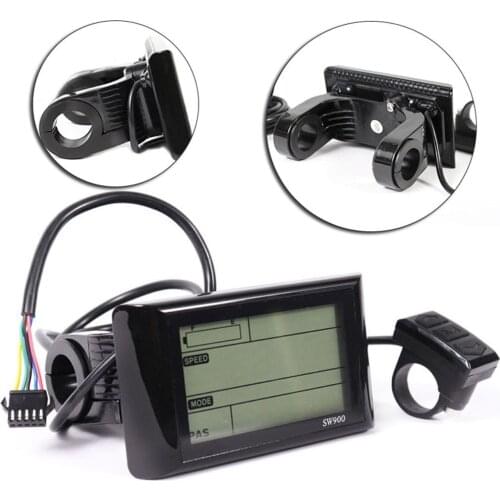 Electric Bike Controller 24v/36v/48v Sw900 Controller Speed Meter With Lcd Display Panel For Electric Bicycle Ebike Waterproof