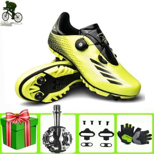 New Men Cycling Shoes Men Sapatilha Ciclismo Mtb Women Self-locking SPD Cleats Bicycle Outdoor Mountain Bike Racing Sneakers