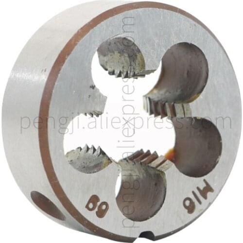 HSS 16mm X 2 Metric Right Hand Round Die, Machine Thread Die M16 X 2mm Pitch for Mold Machining, Alloy Steel Material