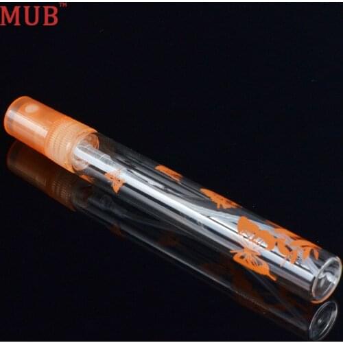 MUB - 10ml 5PCS/Lot Mini Perfume Atomizer Container With Printing Butterfly Spray Bottles Cosmetic Glass Containers