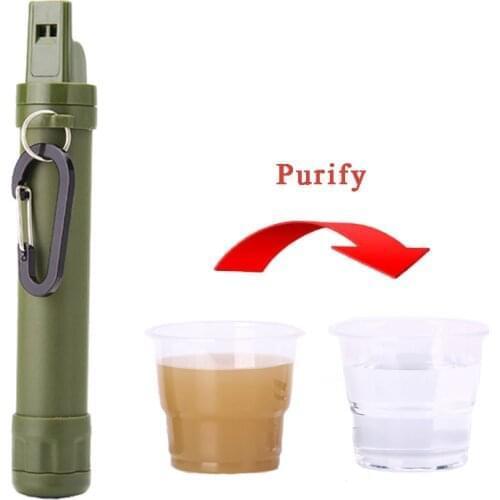 Outdoor Wild Water Purifier Emergency Water Filter Straw Water Filtration System for Traveling Backpacking Camping Equipment