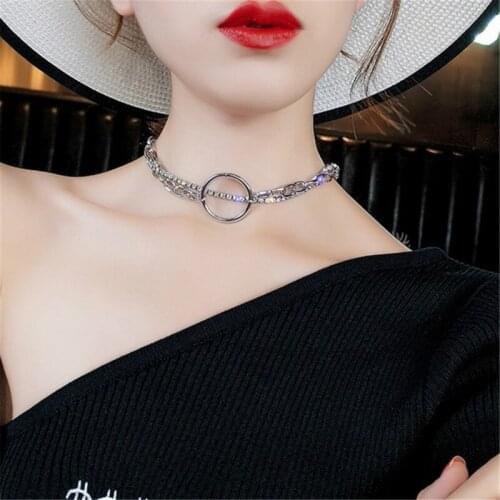 2019 New Fashion Arrival Women Chokers Necklaces Trendy Chain Metal Round All Compatible Necklace For Female Korean Jewelry