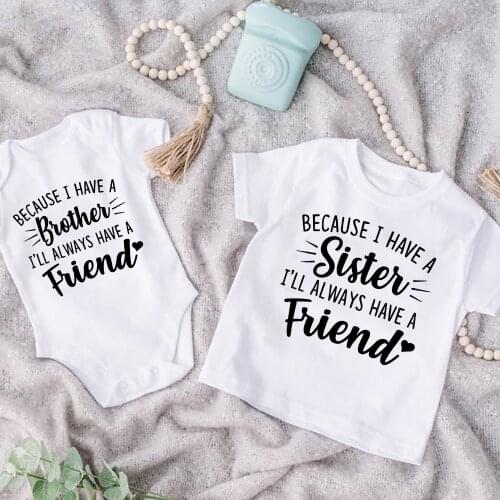 Matching Sibling Shirts Big Brother Little Sister T-Shirts Sibling Best Friends Shirts Big Bro Little Sis Outfits Drop Shipping