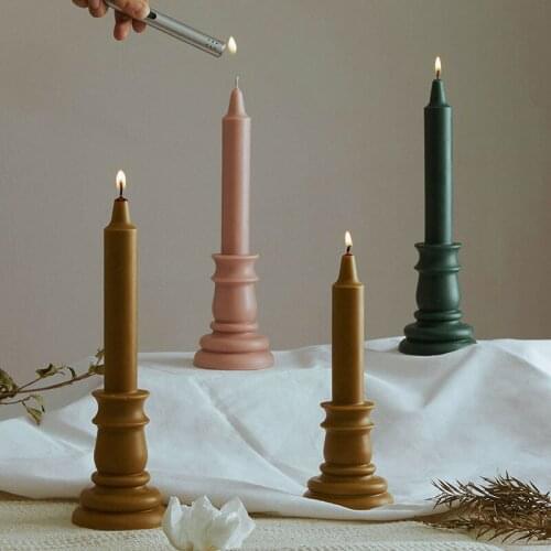 Long Pole Candle Holder Integrated Mold Retro Creative Home Furnishing Decoration Christmas Home Decor