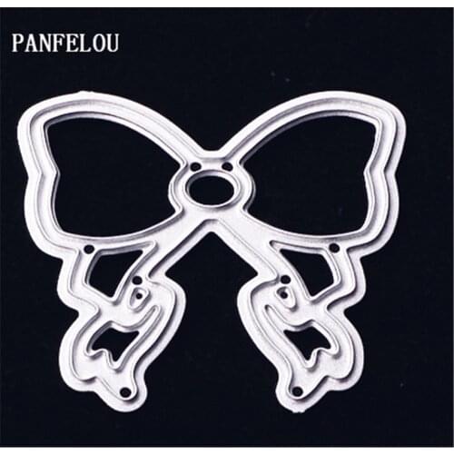 PANFELOU Pendant bows Scrapbooking Easter card album paper die metal craft stencils punch cuts dies cutting