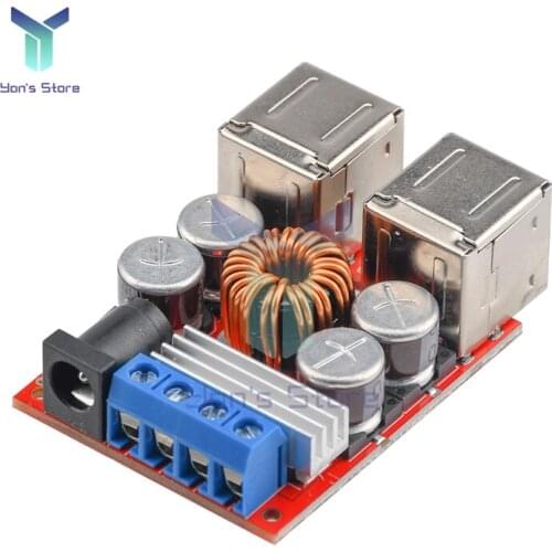 DC-DC Buck Step-down Vehicle Charging Module 8V-35V to 5V 8A 40W 4 Port USB Power Charging Hub Board Distributor Mobile Charger