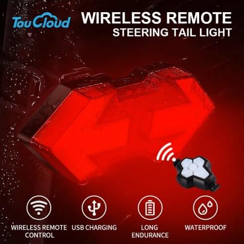 Turn signals for Bicycle light tail USB Rechargeable Wireless Remote Control Rear light bike LED Safety Warning Waterproof