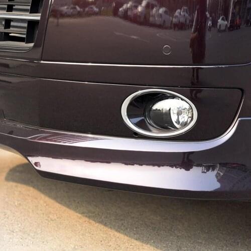 Bumper Grill Outdoor Personal Car Parts Insert w/ Fog Light Front Hole Decoration for VW MULTIVAN CARAVELLE 2009-2015