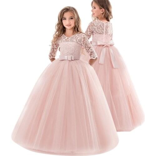 Kids Party Dresses For Girls Princess Dress Children Wedding Birthday Gown For Girl 6 10 14 Yrs Clothes Flower Girls Costume