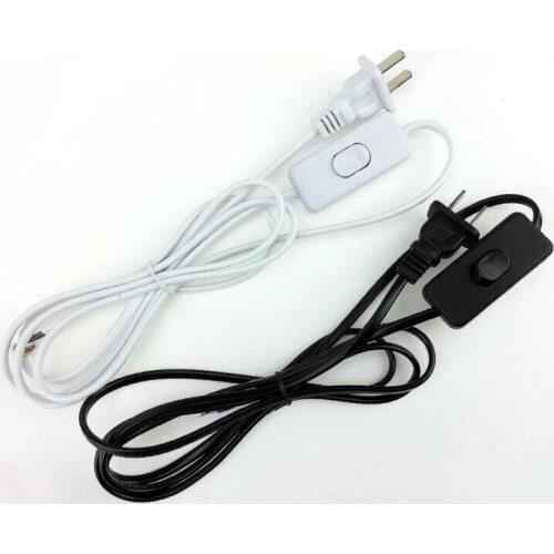US Plug Switch Power cord 2P wire Connector 1.8M extend Power Cable x10