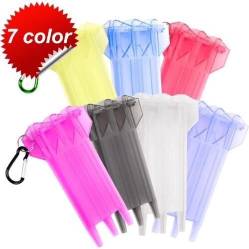 Steel Tip Darts Accessories Portable Transparent Dart Box Can Hold A Complete Set of Darts with Lock Integrated Dart Box 34.5g