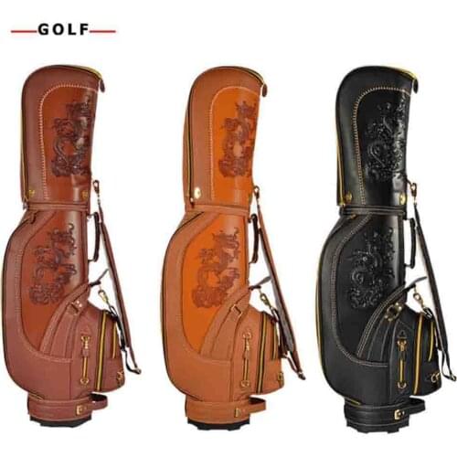 PGM High Quality PU Leather Dragon Golf Club Bag Men Vintage Waterproof Durable Bolsa de Golf 3 Colors Available