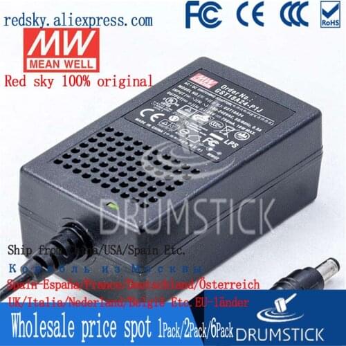 Only 11.11)MEAN WELL GST18A24-P1J (6Pcs) 24V 0.75A meanwell GST18A 24V 18W AC-DC High Reliability Industrial Adaptor