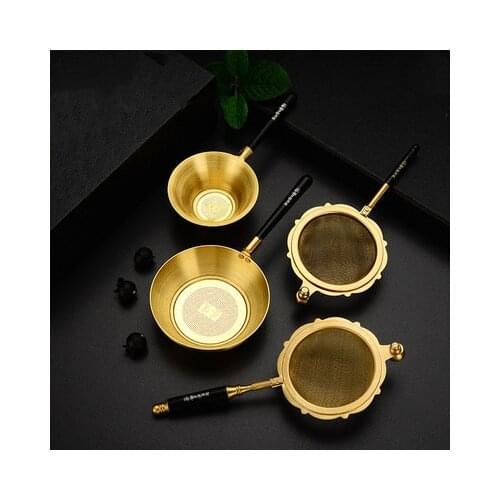 High Grade Brass Tea Filter Set Tea Ceremony Spare Parts Tea Making Tools Filter Screen Kung Fu Tea Residue Filter