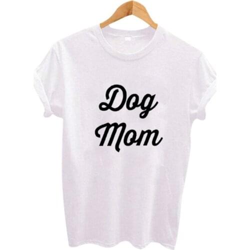 Women Fashion Letters Tops Hip Hop Tumblr boggler Girls T-Shirt Black White Dog Mom Tee Shirt Femme Funny Punk Woman T Shirt
