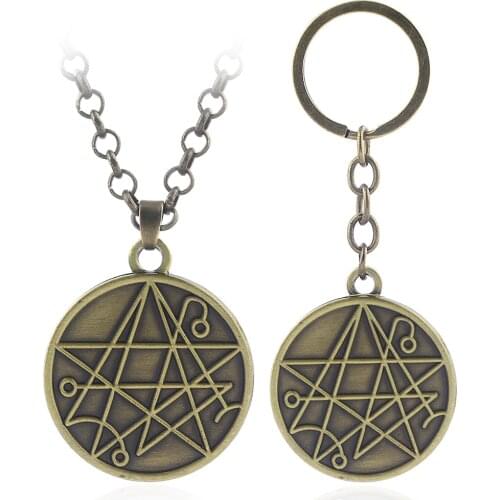 ZXMJ Cthulhu Mythos Necklace pendnat Howard Phillips Lovecraft Cthulhu fashion jewelry The Elder Sign Long Chain for Women Men