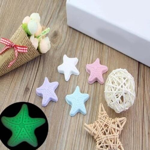 1PC Creative Silicone Handle Door Lock After The Protection Pad Wall Stickers Wall Thickening Mute Cute Starfish Shape