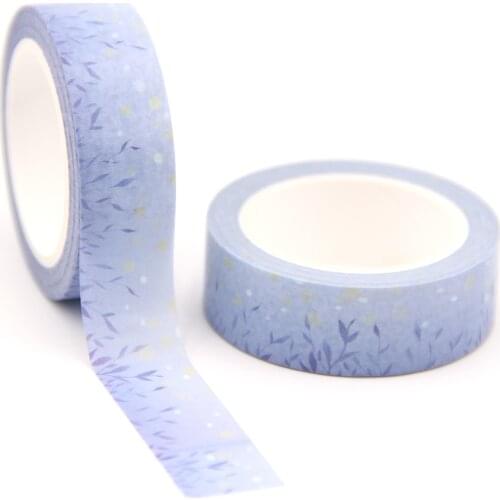 1PC/lot 15MM*10M Solar Term Great Heat Purple Grass washi tape Masking Tapes Decorative Stickers DIY Stationery School Supply