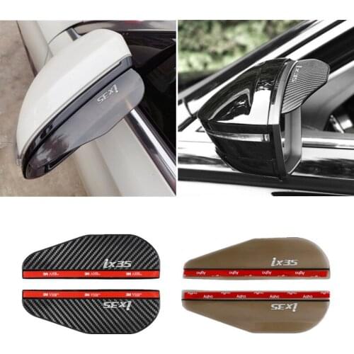 2pcs Car Rearview Mirror Rain Eyebrow Rain Shield Shade Protector Cover for Hyundai ix35 Accessories Car Styling