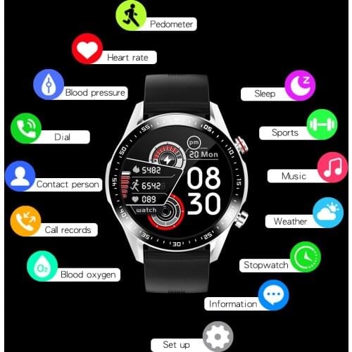2021 New Smart Watch Women Men ECG PPG Bluetooth Call Music Control IP68 Waterproof Heart Rate Activity Bracelet PK L9 L8 DT78