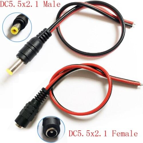 4/10pcs DC5.5x2.1 Plug male or Female Cable Wire Connector For 3528 5050 LED Strip Light