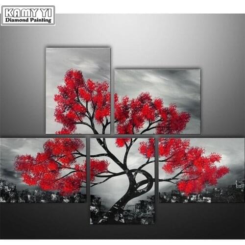 Diamond embroidery landscape tree 5d diy diamond painting Mosaic drawings 5d rhinestone art Diamond pictures painting triptych