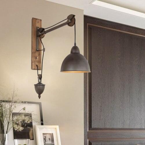 American Creative Long Pole Folding Retractable North Europe Wall Light Decoration Bedside Bedroom Dining Room Black Wall Lamp