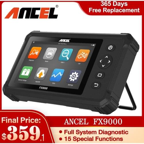Ancel FX9000 OBD2 Scanner All System Diagnostic Tool Airbag Oil TPMS DPF IMMO 15 Service Reset Functions OBD2 Automotive Sacnner
