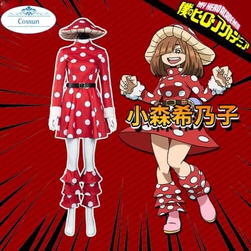 Anime! My Hero Academia Season 5 Komori Kinoko Lovely Dress Uniform Cosplay Costume Halloween Party Suit Dailydress Women NEW