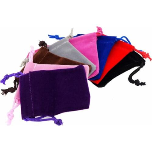 High quality 100Pcs 9x12cm Velvet Drawstring Pouch Jewelry Bag Weekend New Year Birthday Christmas Wedding Party Gift Pouch Bag