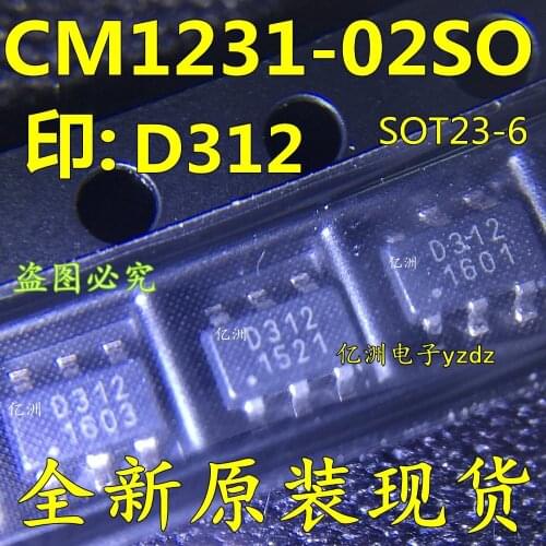 D312 CM1231-02SO CM1231-02SO CM1231 SOT-23-6 new 300pcs