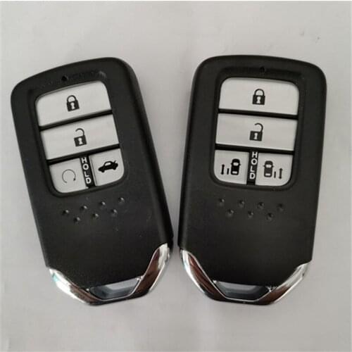 DAKATU New Replacement Shell Smart Remote Key Case Fob 4 Button for Honda Civic C-RV 2013-2017 Smart Card Shell WIth Logo