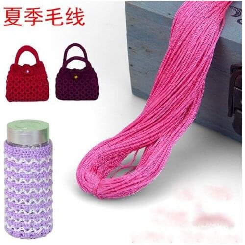 Dia.1mm Grey 1200g/lot Women bag knitting yarn Hollow Line Chinese Knot Clasps Line Nylon Yarn Knit Nylon Cord Thread