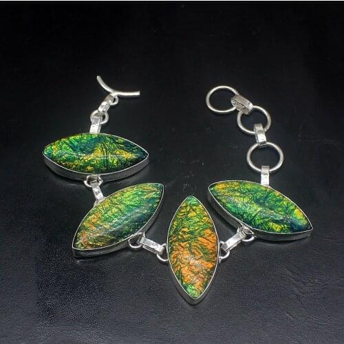 Gemstonefactory Jewelry Big Promotion Single Unique 925 Silver Handmade Dichroic Glass Lady Women Charm Bracelet 18cm 20213204