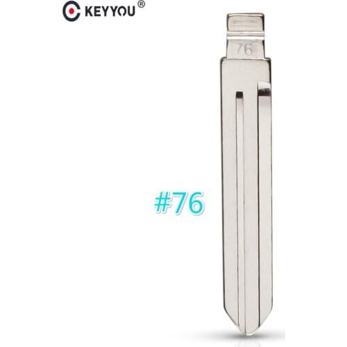 KEYYOU Metal Blank Uncut Flip KD Remote Key Blade Type #76 for Jianghuai Heyue Tongyue NO. 76 Blade