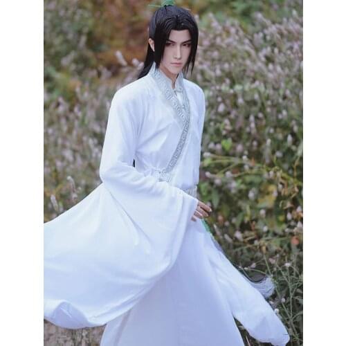 Tian Guan Ci Fu Xie Lian Cosplay Costume Mo Dao Zu Shi Xiao Xingchen Costumes Chinese White Hanfu Dress Anime Outfit Unisex