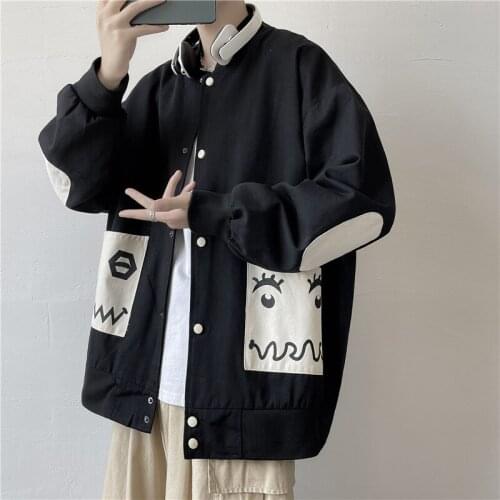 Color Matching Baseball Uniform Mens Tide Brand Spring New Handsome Korean Loose Youth Lightweight Jacket Ropa Para Hombre