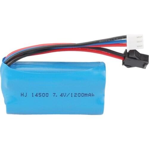 7.4v 1200mAh 14500 Li-ion Battery RC toys Cars Tank Robot Electric water gun Large capacity lithium battery