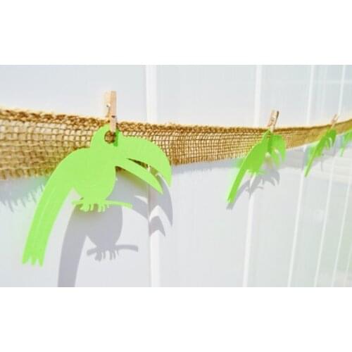 Lovely Toucan Under the sea burlap banner birthday party garland decor nautical ocean beach wedding photo booth