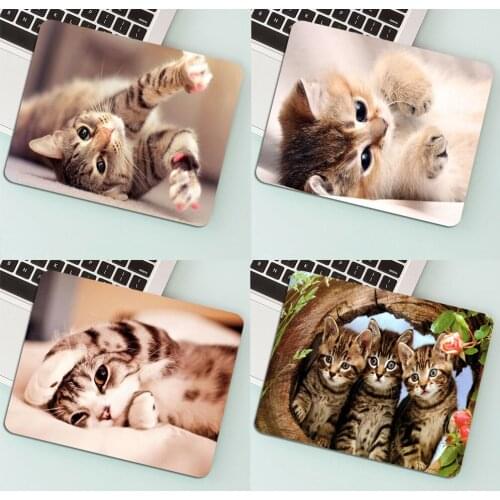 Cute Animal Cat Drop Shipping Small Mouse Pad Kawaii Mousepad Mouse Mat Gaming Carpet Rug 29x25cm Gaming PC Gamer Cabinet