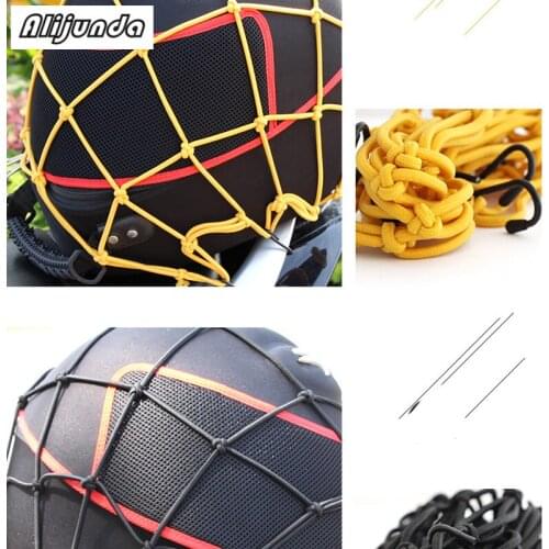 High Quality Motorcycle Bike 6 Hooks Hold Black Helmet Mesh Fuel Tank Suitcase Mesh Motorcycle Accessories