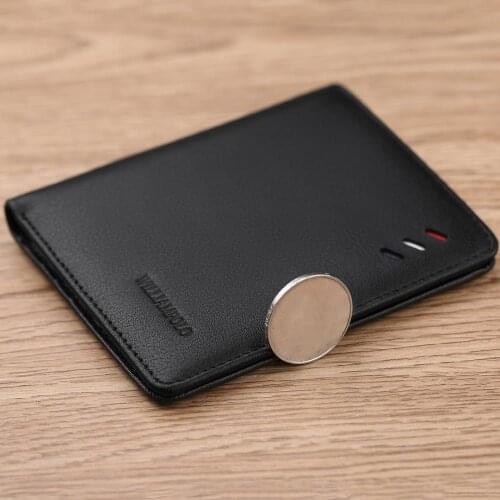 WilliamPOLO Genuine Leather Mens Wallet Short Bifold Slim Mini Credit Card Holder Multi Card Case Organizer Purse Black Brown