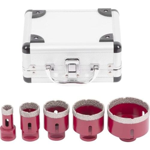5pcs Diamond Core Bit For Tiles/Porcelain Stoneware,насадка на болгарку For Angle Grinder Bit M14 SET With Aluminium CASE