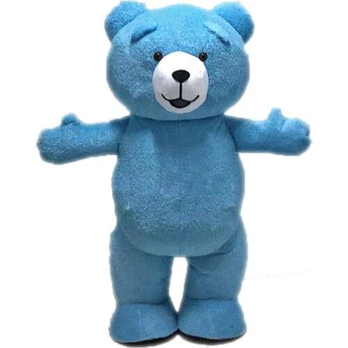 Multiple Colors Ted Bear Inflatable Suit Adult Full Body Plush Costume Mascot for Festivals Blow Up Bear Fancy Dress