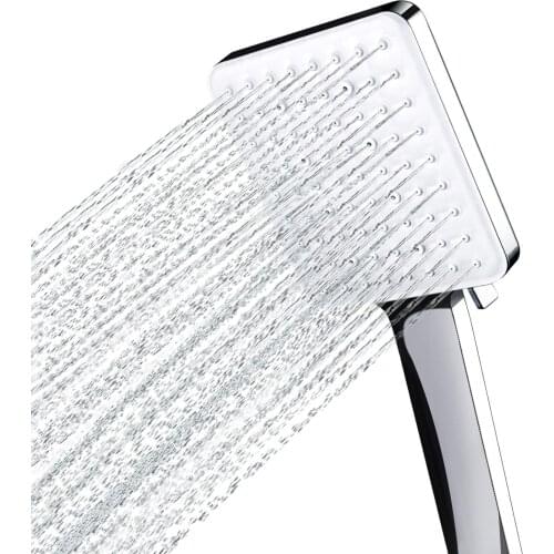 Newentor Shower Head Rain Shower Hand Shower Water-saving Shower Head High Pressure With Adjustable 6 Jet Types (Without hose)