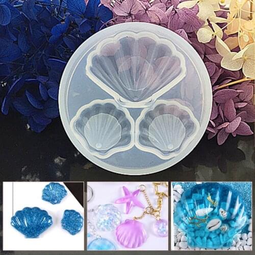 New Silicone Mold Shell Epoxy Resin DIY Jewelry Making Crafts Cake Pendant Great for DIY Tools Accessories