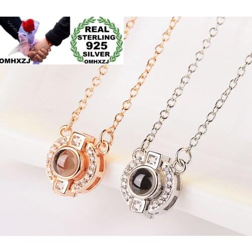 Серебряные ожерелья OMHXZJ China At AliExpress