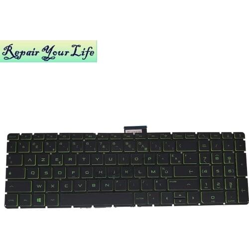 Original AZERTY Backlit keyboard for HP Pavilion Gaming 15-ak000na 15-ak001na 15-ak002 15-AK106 FR French TR Turkish white green