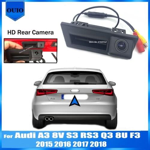 HD rear view camera |For Audi A3 8V S3 RS3 Q3 8U F3 2015 2016 2017 2018 Trunk Handle Camera| Backup Parking Reversing Camera